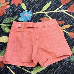 Daughters of the Liberation Orange Linen Chino Shorts Size￼0